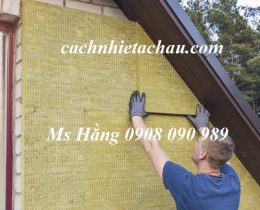 house insulation – insulating house facade with mineral rock woo